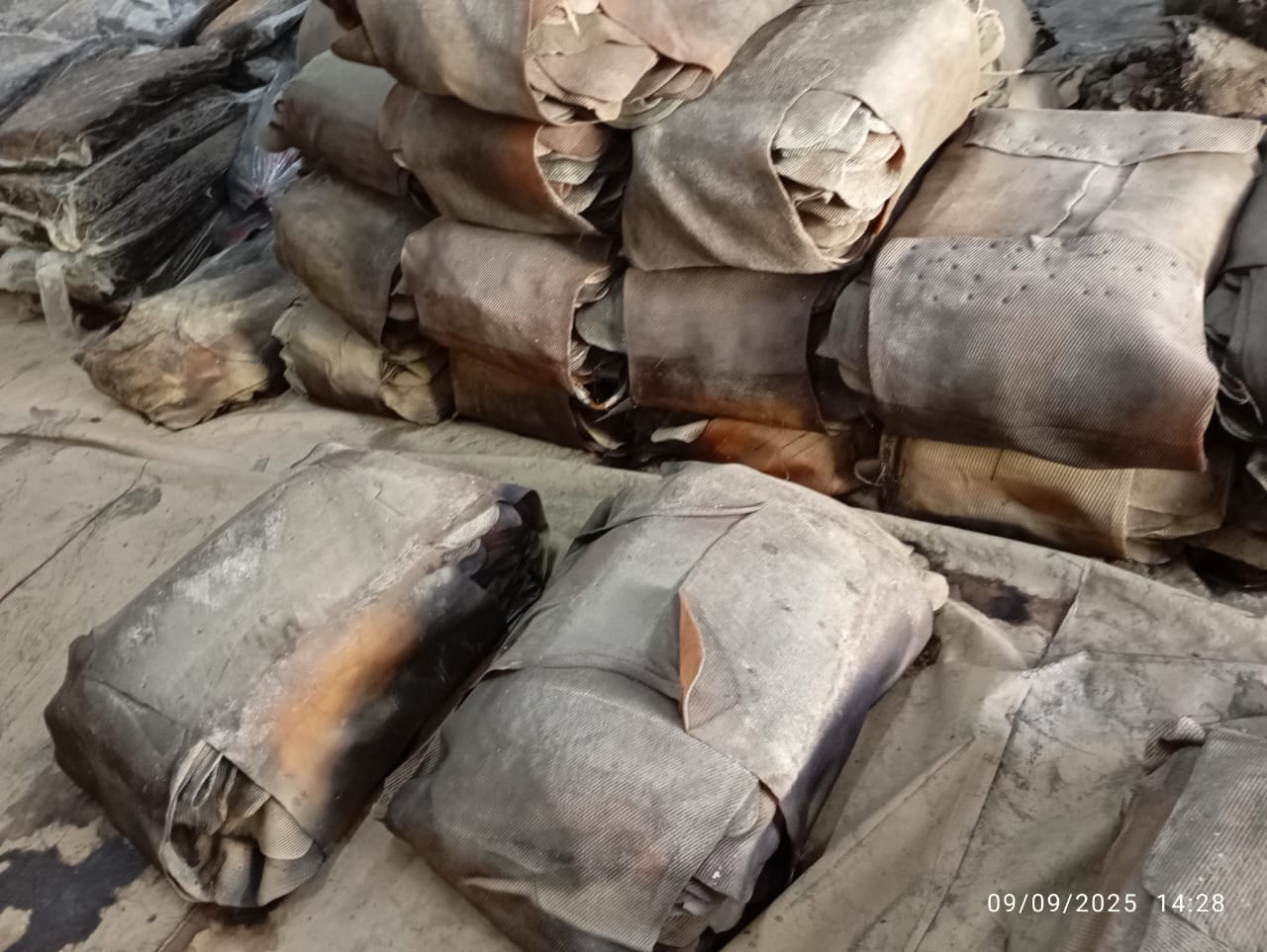 Disposal of water affected Natural Rubber, Carbon and other materials on "as is where is basis"