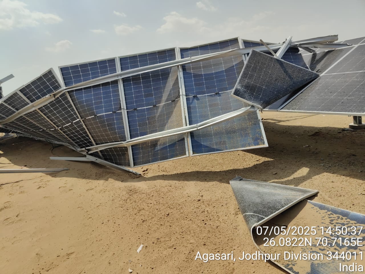 Disposal of Storm affected solar panel and solar structure ''as is where is basis''